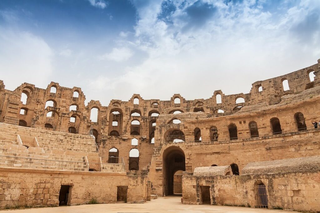 architecture-el-jem-eljem-anfiteatro-romano